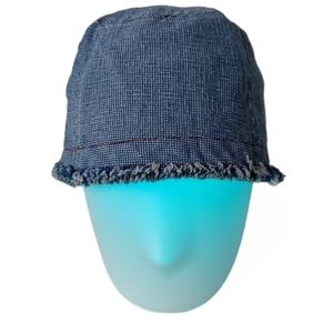 Urban Outfitters Blue Denim Frayed Edge Hat